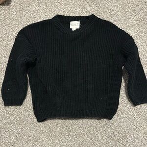 Black Knit Baby Sweater